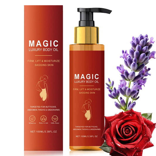 Shengqialun Magic Luxury Body Oil - Magic Firming Body Oil For Saggy Skin - Enhance Elasticity & Reduce Fine Lines For Women- Ideal For Hydrating & Firming