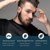 Jinjiar Beard Growth Kit,Beard Growth Oil with Roller for Promote Hair Regrowth,Natural Ingredients Beard Growth Serum,Beard Growth Serum for Men,Acial Hair Treatment,Beard Thickener for Men,Mens Beard Growth
