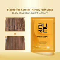 QIEEUMIN Keratin Hair Mask Deep Conditioner Keratin Hair Treatment Mask Collagen Hair Treatment Trengthens Hair Reduce Frizz and Tangles Restores Elasticity and Shine 10pcs
