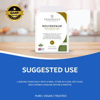 Molybdenum Capsules | Highly Bioavailable Supplement | 60 Capsules, Long 2-Month Supply Without Fillers, Binders or Additives | 1mg Potassium Molybdate Per Serving | Made in The UK & Vegan Friendly