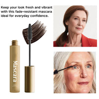 Mascara for Older Women, Brown Mascara for Mature Women with Thinning Lashes, Volume and Length,Waterproof Long Lasting Smudge-proof, Hypoallergenic Eye Makeup for Sensitive Eyes