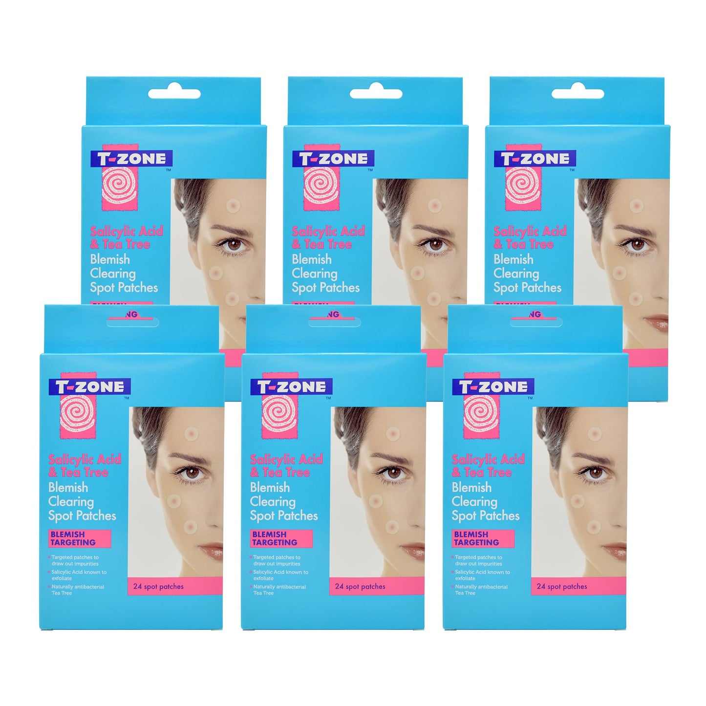 Creightons T Zone 6 x 24 Multipack of Salicylic Acid & Tea Tree Spot Patches, Specially Formulated to Target Blemishes and to Help Reduce Skin Irritation and Redness, Translucent and Discreet