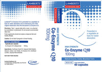 Lamberts Co-Enzyme Q10 100mg 60 Capsules - Plays an Essential Role in Providing All Our Cells with Energy