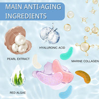 IZBEAUVO Under Eye Patches,Eye Patch with Natural Marine Collagen, Pearl Natural Gel Eye Mask,Hyaluronic Acid Eye Patches for Puffy Eyes,Dark Circles & Puffiness,Skincare,Independent Package 12 PIECES