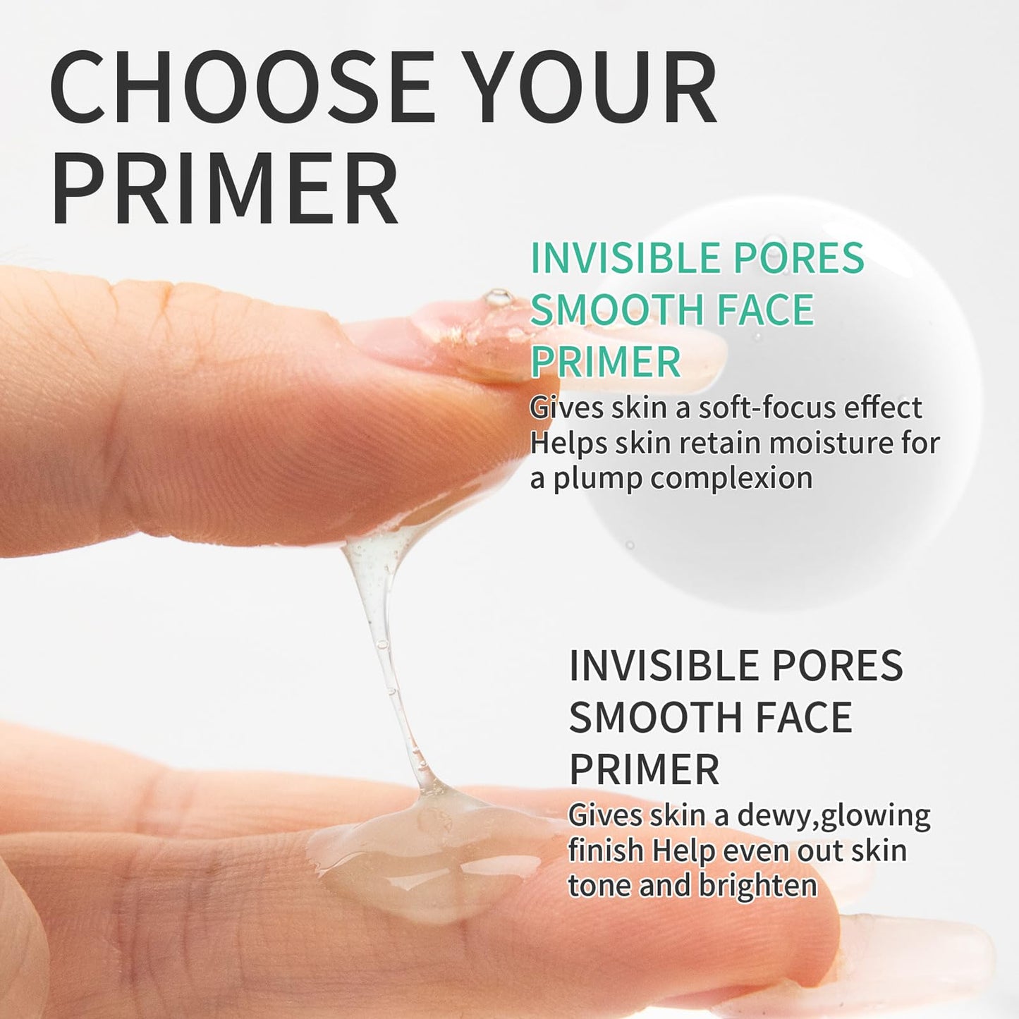 Skynest 2Pcs Poreless Smoothing Face Primer & Hydrating Face Primer,Restoring Makeup Primer For Flawless,Smooth Skin & Long-Lasting Makeup,Fills In Pores & Fine Lines,Vegan & Cruelty-free