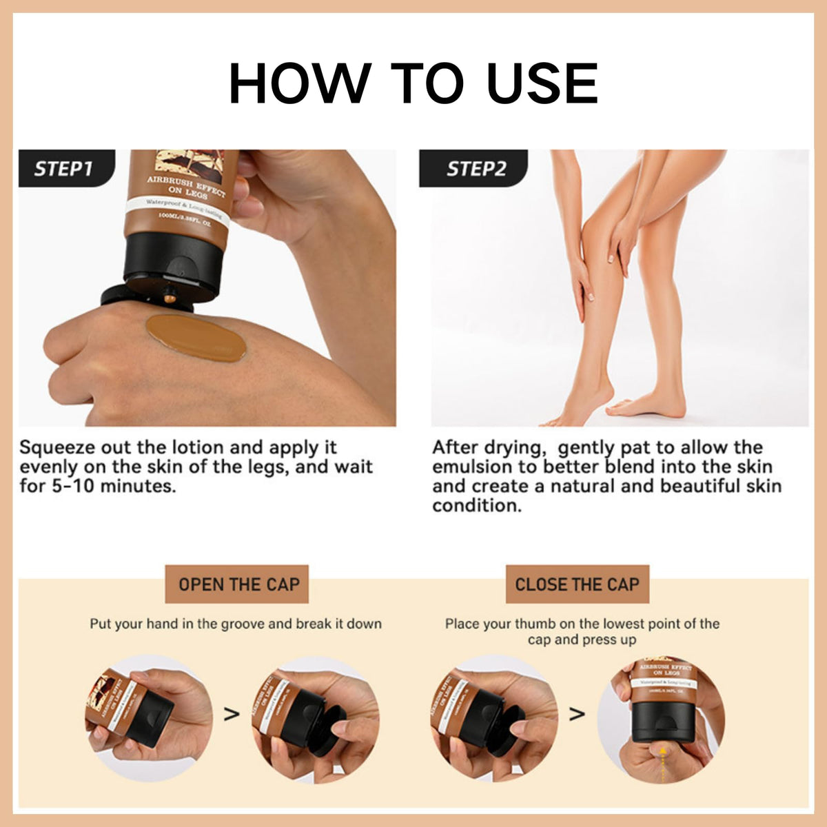 SHEBEEDO Leg Makeup Full Coverage Waterproof No Transfer Leg Makeup To Cover Veins Concealer For Mature Skin Smooth Tone Body Mak eup Long Lasting Leg And Body Scar Cover Up (#02) (#02, One Size)