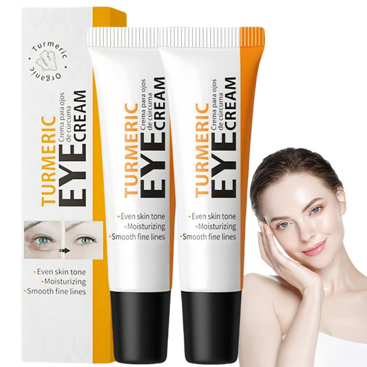SingHao 2 PCS Vitamin C Turmeric Eye Cream,Under Ey/e Crea/m for Dark Circles,Anti Wrinkle Eye Cr/eam,Eye Bags Remover,Eye Cre/am For Dark Circles and Puffy Eyes,Under Eye Brightener for All Skin Types