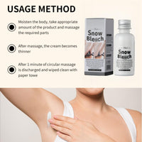 Snow Ble-ach Cream for Pri-vate Part,White-ning Body Lotion for Inti-mate Area,Inner Thigh Lightening Cream,Reduces Skin Dullness,Skin Whi-tening Body Lotion,Whi-tening Lotion,Body Cr-eam for Women