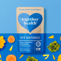 Eye Defence – Together Health – Powerful Carotenoids: Astaxanthin Zeaxanthin & Lutein – Vitamin A – Protects Against Blue Light – Vegan Friendly – Made in The UK – 30 Vegetable Capsules