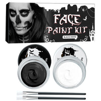 Maggidea Body Paint Color Bruise Wheel Special Effects SFX Zombie Makeup Kit Halloween Professional Non Toxic Face Body Paint Oil Sfx Makeup Set (01) (Black+White)