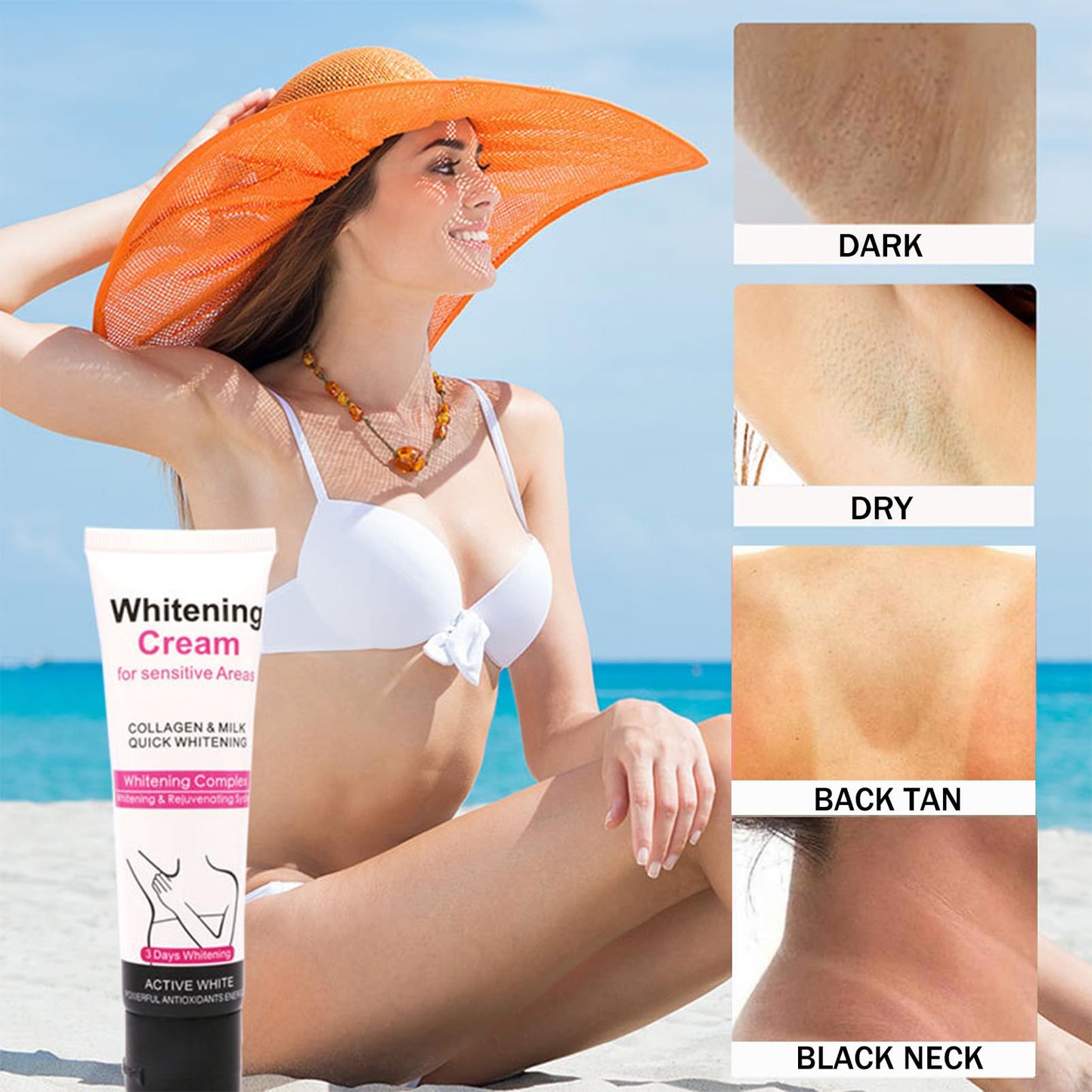 MrCuvaryas Underarm Whitening Cream, Whitening Cream, Skin Lightening Cream, Armpit Whitening Cream, Skin Whitening Cream for Knees with Vitamin E Cream, Lightening Cream for Knees& Elbows & Leg (Body Cream #1)