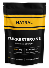 Turkesterone Supplement 5000mg - 120 Caps High Strength - Standardized to 20% Ajuga Turkestanica Extract - for Muscle and Strength - Pure Extract No Additives Or Filler