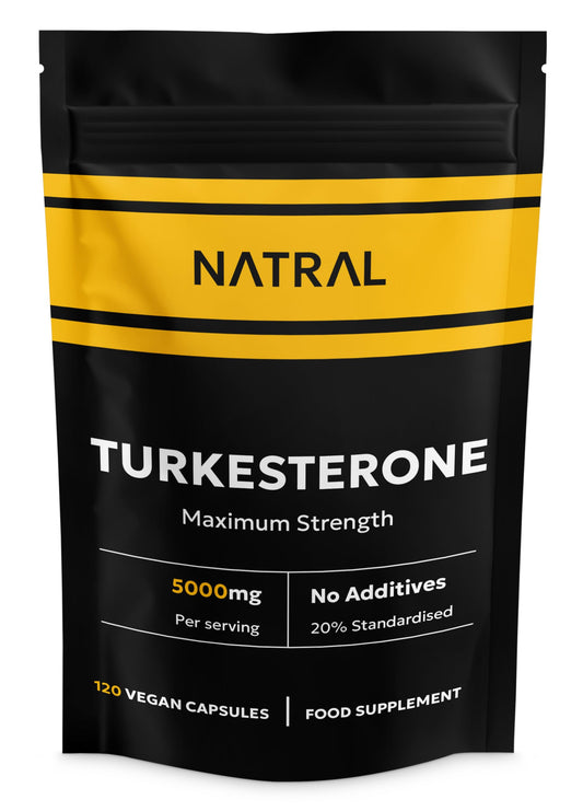 Turkesterone Supplement 5000mg - 120 Caps High Strength - Standardized to 20% Ajuga Turkestanica Extract - for Muscle and Strength - Pure Extract No Additives Or Filler