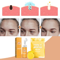 GMHLLES Turmeric Face Wash 150ml Turmeric Facial Cleanser Deep Cleansing Foaming With Mask*30 Improves Skin Tone Suitable for Men and Women Facial Care