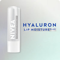 NIVEA Hyaluron Moisture Plus Lip Balm (5.2g), Ultra-Light Lip Balm Stick with Hyaluronic Acid, Provides 24H Moisture and Visibly Smoother Lips