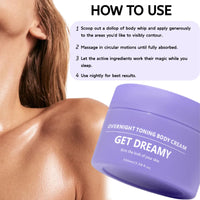 Tongyend Get Dreamy Overnight Toning Whip, Overnight Toning Body Firming Cream, Tightening Cream for Loose Skin, Collagen-Infused Whip for Elasticity & Smoothness, Anti-Aging Moisturizer Works While You Sleep