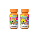 SpongeBob SquarePants Immune Support, 60 Orange & Pineapple Chewables with 12 Essential Vitamins, Vegan, No Added Sugar, for 3-12 Year Olds Duo Pack