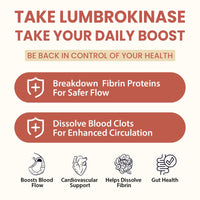 Veenuule Lumbrokinase Supplement 100mg │ Maximum Activity - 1,000,000 LKU │ Lumbrokinase Capsules with Nattokinase 100mg 2000 FU for Blood Circulation and Cardiovascular Health, 60 Capsules