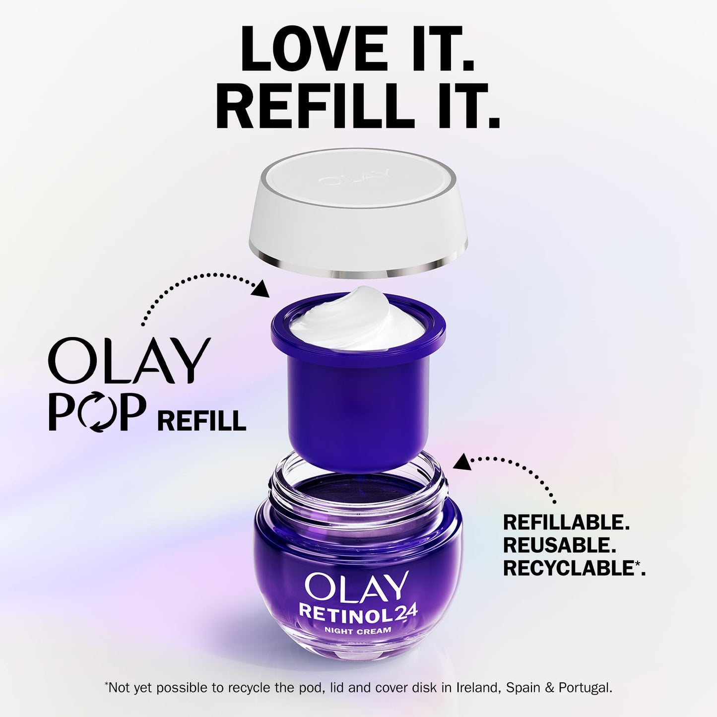Olay Retinol 24 Night Cream Face Moisturiser, Skincare with Antioxidant Vitamin E Overnight Anti Aging Skin Care: Smooths, Renews and Hydrates, 50ml