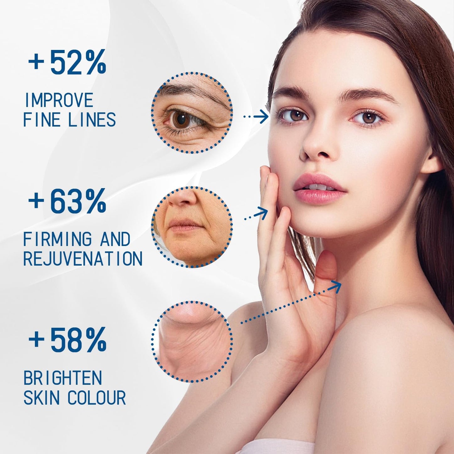 Jinjiar Retinol Collagen Cream with 5% Hyaluronic Acid,Retinol Face Cream with Collagen,Anti Wrinkle Face Cream,Anti Aging Face Cream,Retinol Serum for Face,Night Moisturiser,Day Cream for Women Anti Aging