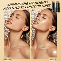 YUYUE-YY Bronzer Makeup Contour Stick, Highlighter Contour Bronzer Wand, Face Brightens Contour Stick for Long-Lasting & Waterproof. Face Make-up & Body Contour Highlight Makeup Illuminator for Daily Wear(10#)
