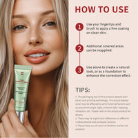 BloomBelle CC Red Correct with Centella Asiatica, Colour Corrector Cream, Skin Perfector Tinted Moisturiser, Pores Face Concealer, CC Cream Light With SPF 25 For Blemishes, Red Skin, & AcneMark