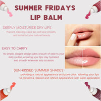 4pcs Summer Frdays Lip Balm,Summer Li/p Balm,Summer Sundays Lip Balm,Summ/er Lip Butter Bal/m, Hydrating Vegan L/ip Balm with Shea Butter, Tinted Lip Care for Dry Li/ps, Beauty Vacation Essentials