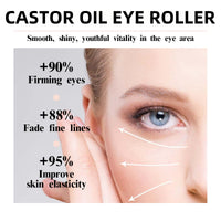 Jinjiar Rollerball Castor Oil,Castor Oil and Frankin-cense Eye Roller Ball Oil,Eye Cream for Dark Circles and Puffy Eyes,Rollerball for Eyes,Castor Oil for Skin,Eye Cream Anti Aging,Castor Oil Eye Roller