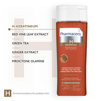 Pharmaceris H Keratineum, Concentrated Shampoo for Weak and Thin Hair, for Sensitive Scalp, Hair Strengthening, Hair Loss Treatment Women and Men - 250 ml