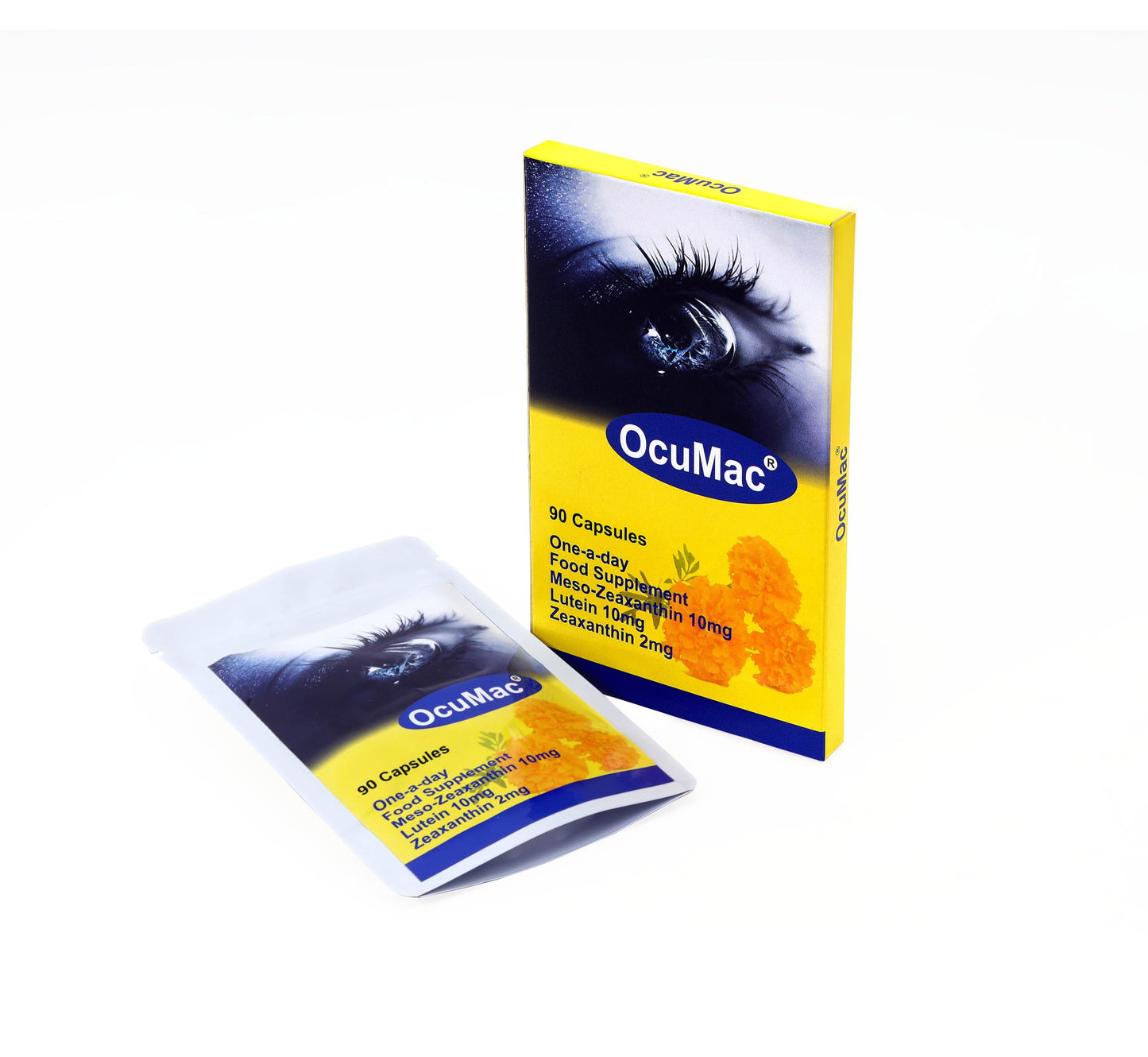 Generic OcuMac Eye Supplement Capsules with Meso-Zeaxanthin/Lutein and Zeaxanthin - Pack of 90 Capsules | Once A Day Eye Health Capsules Food Suppliment Soft Gel Capsules