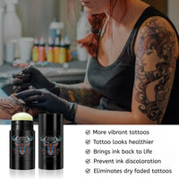 Tattoo Balm Stick, Tattoos Aftercare Cream for Old & New, Colour Enhancing Tattoo Moisturiser, Natural Tattoo Butter for Healing & Hydration, Vegan Tattoo Care Stick, Nourishing & Soothing, 40g