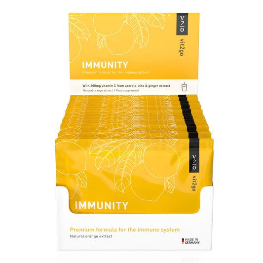 Vit2Go Vit2go Immunity - Booster with Vitamins (A, B, C, D & K), Vitamin C Zinc & Ginger Extract, Immune System Complex, Vegan Supplement Made in Germany (30)