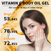 Cureluxe Vitamin C Essential Oils for Skin - Vitamin C Body Gel Oil - Brightening & Firiming Body Oil for Women - Deeply Nourishing Body Gel for Dry Skin - Body & Face Oil 200ml