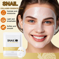 TBeautfave 3PCS Snail Mucin Collagen Face Mask - Glass Skin Face Mask Korean Skincare - Collagen Hydrating Mask Sheet with Hyaluronic Acid for Anti-Aging, Anti-Wrinkle, Deep Moisturizing&Firming