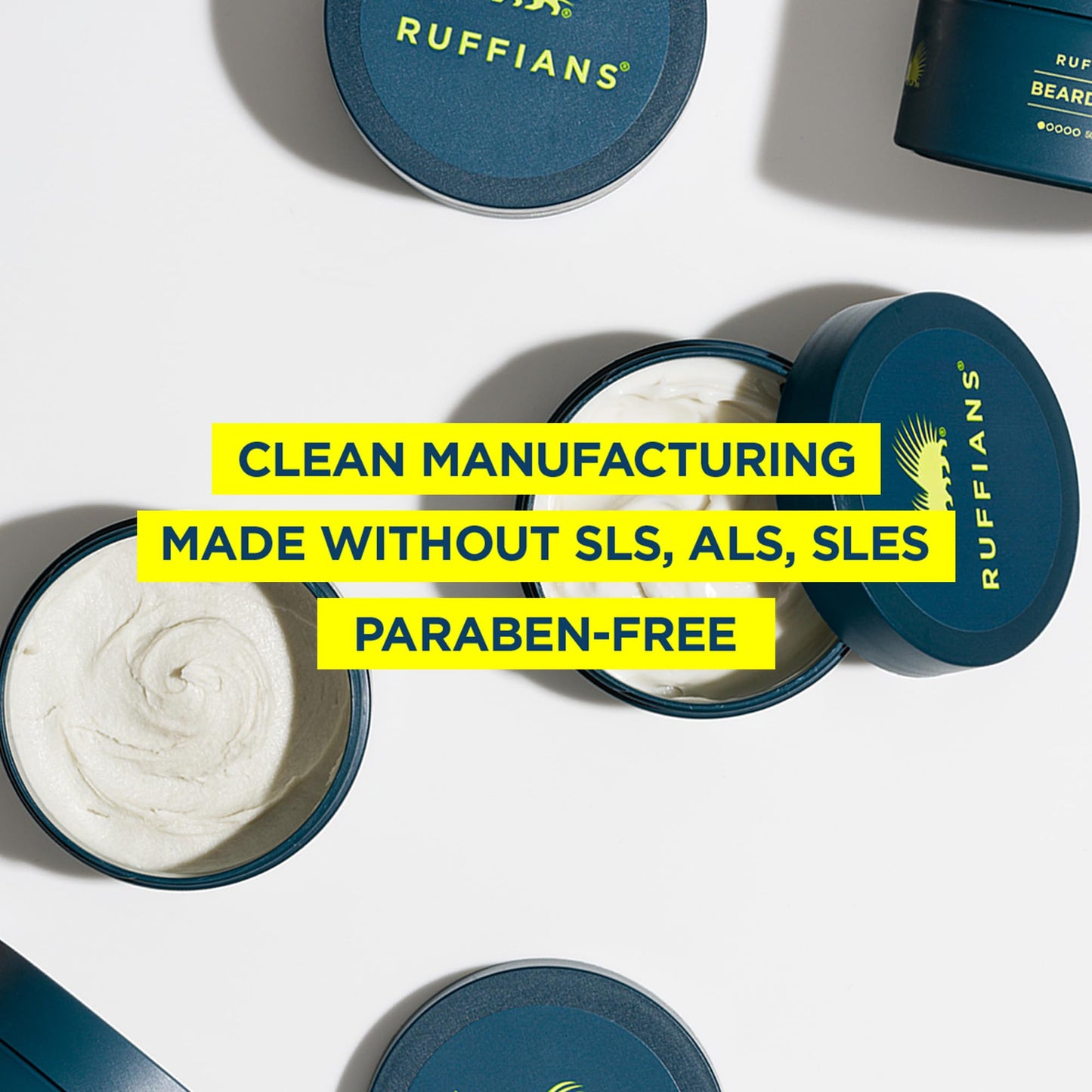Ruffians Beard Balm (1.7 Oz Fl / 50 ML) Omega-Enhanced Conditioning Beard Solution, for Softness and Shine, Low Hold, Shapes and Conditions, for Mid and Long Beards