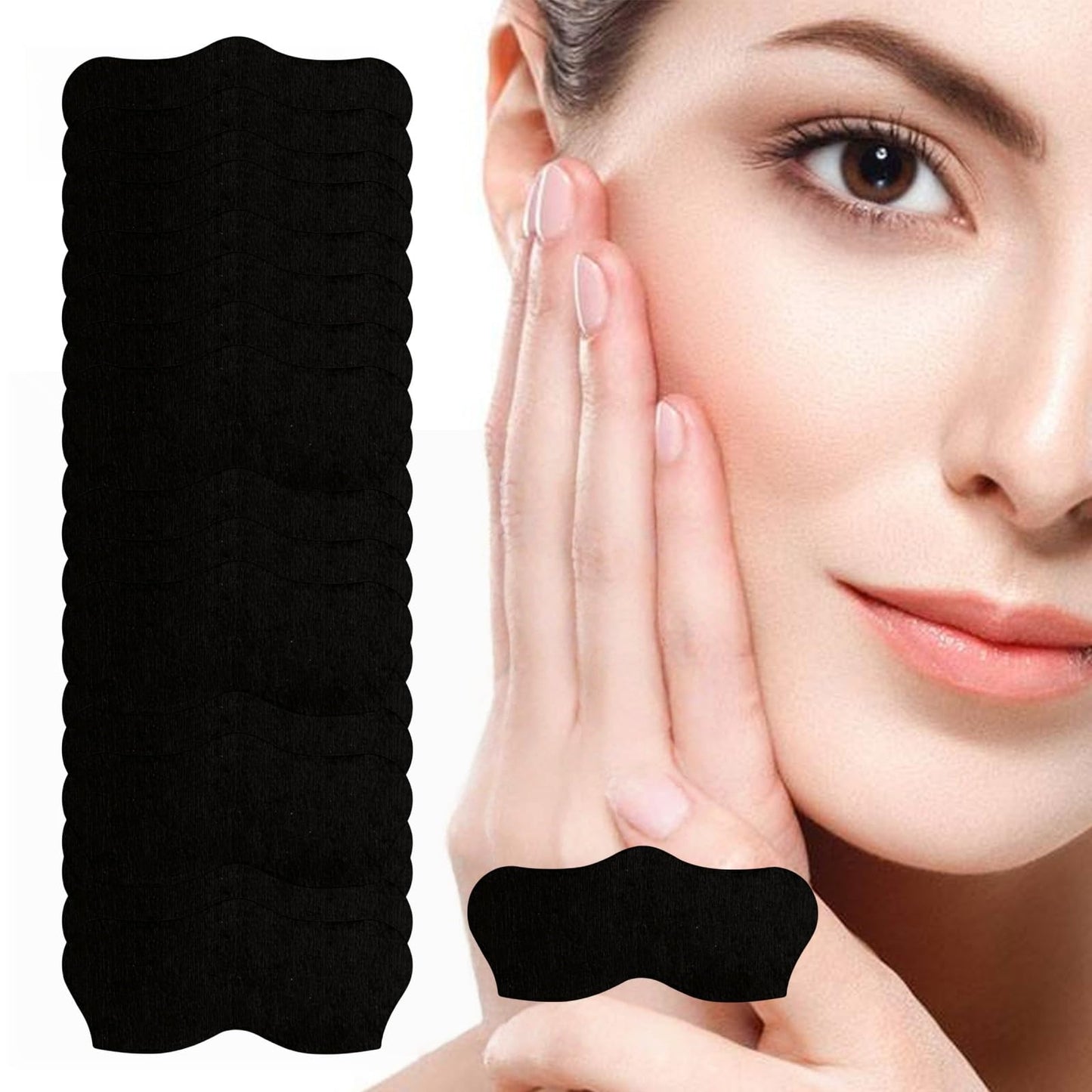 80 Pcs Blac/khead Remover Strips,Charco/al Pore Strips,Deep Cleansing Nose Str/ips Blac/khead,Nose Patches for Pores,Removes Bla/ckheads and Unclogs Po/res for Women and Men,Gentle and Skin-friendly
