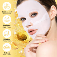 MXCZBSM Snail Mucin Face Masks,6 Pack Snail Collagen Face Mask,Snail Serum Face Mask Promote Elastin Production,Strengthen The Skin Barrier,Leaving You With Firmer And Smoother Skin