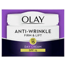 Olay SPF15 Anti-Wrinkle Firm and Lift Anti Ageing Moisturiser Day Cream, 50 ml