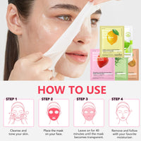 DOOCECIY 16 PCS Face Masks Skincare Set, Hydrating and Soothing Sheet Face Mask for Women Girls for All Skin Types