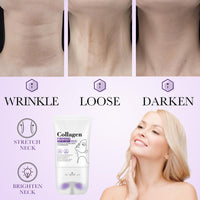 Ledeak Neck Creams for Firming Roller, Moisturizing Collagen Neck Tightening Cream, Anti Aging Lifting Body Moisturizer with Roller, Anti Wrinkle Collagens Neckcream, Reduces Wrinkles & Double Chin