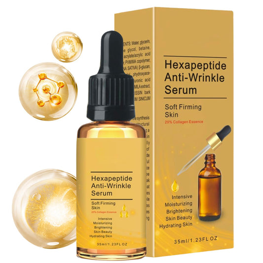 Peptide Serum, 20% Collagen Hexapeptide facial Serum, Face Serum For Women, Anti Wrinkle Serum, Dark Spot Correcting Glow Serum, Brighting Hyaluronic Acid Serum, Anti Aging Peptide Hydrating Serum