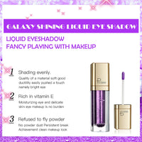 SONGQEE Glitter Liquid Eyeshadow, Metallic Matte Shimmer Sparkly Eye Shadows Glitter Eyeliner Liquid, Long Lasting Waterproof Quick Drying Eye Make up Kits(Purple)