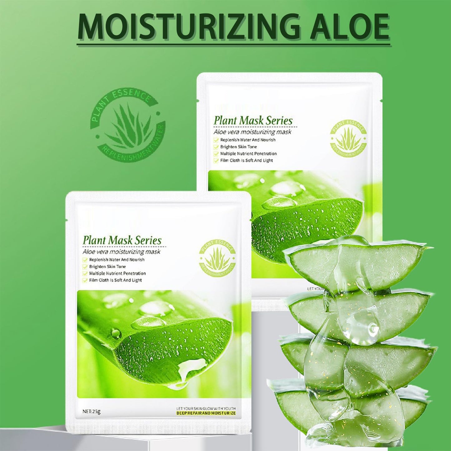YUYUE-YY 5 Pcs Face Mask Set, Face Masks Skincare with Natural Fruit & Herbal Serum, Included Aloe Vera, Honey, Bamboo Charcoal, Avocado, and Cucumber, Hydrate, Brighten, Moisturize,Soothe for All Skin Types