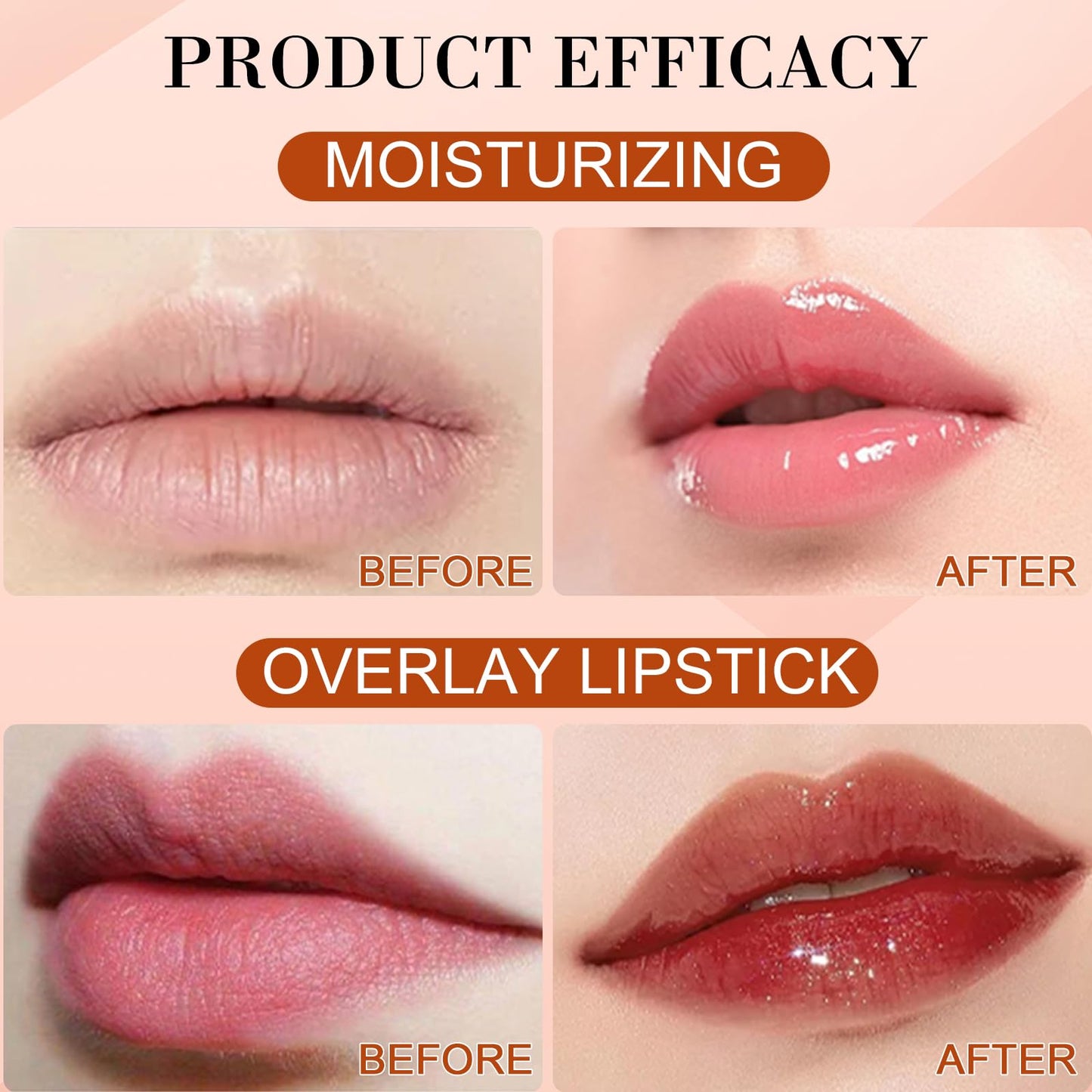 Ceboic 6 Pcs Lip Gloss Set Fruit Flavored Plumping Lip Oil Transparent Moisturizing Lipsticks Long Lasting Hydrating Lip Glow Balm Lip Care Kit Beauty Gifts for Teenage Girls Dry and Chapped Lips