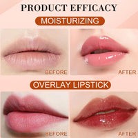 Ceboic 6 Pcs Lip Gloss Set Fruit Flavored Plumping Lip Oil Transparent Moisturizing Lipsticks Long Lasting Hydrating Lip Glow Balm Lip Care Kit Beauty Gifts for Teenage Girls Dry and Chapped Lips
