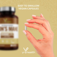 yrhealth Lion's Mane Mushroom Supplement 4500mg - 180 Vegan Capsules with Added Vitamin B6 & B12, Supports Immune System & Promotes Digestive Health - 3 Months Supply - Made in The UK by YrHealth