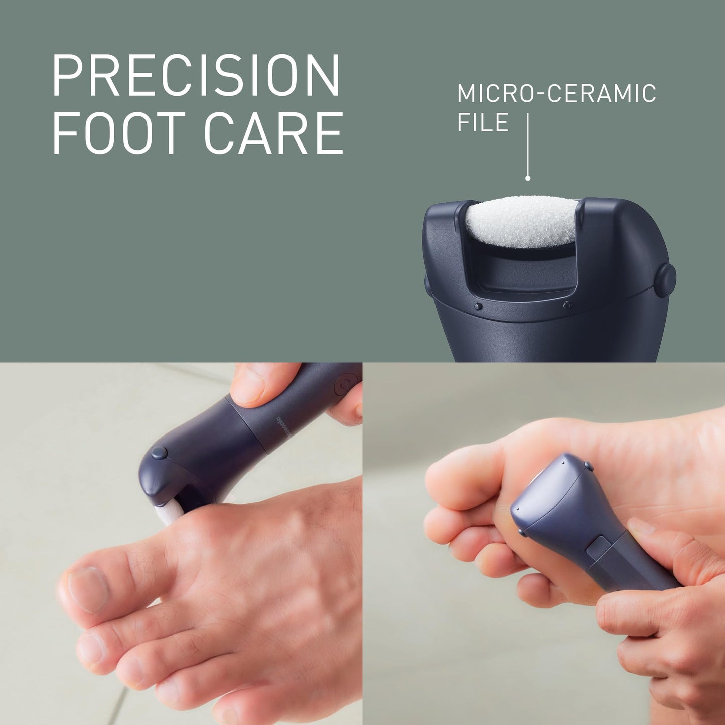 Panasonic ER-CFC1 Multishape Modular Personal Care System, Foot Care Head Attachment, Electric Foot File, Hard Skin Remover, Micro-Ceramic, Black