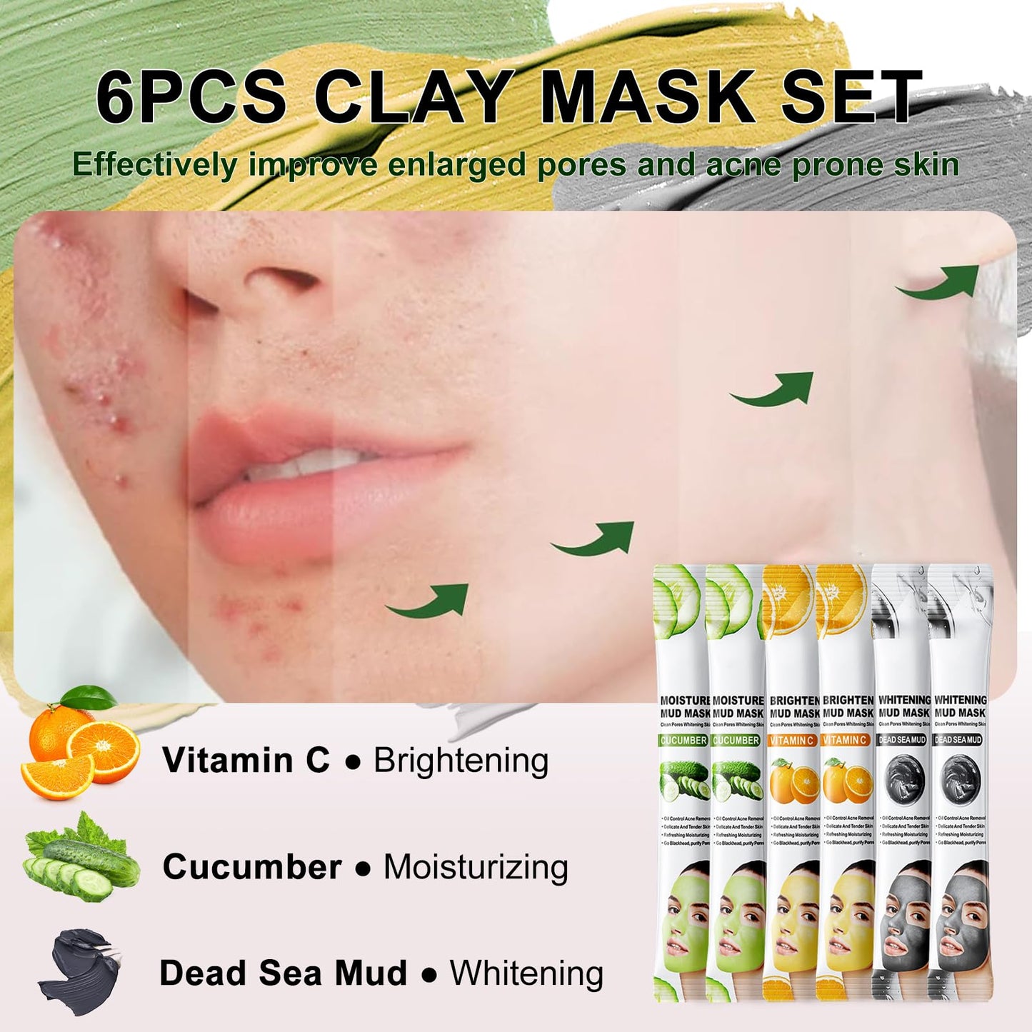 Shefave 28-Piece Face Masks Skincare Set – Hydrating Facial Sheet Mask, Lip & Eye Mask, Preppy Stuff Face Mask Set For Glowing Skin – Girls Party Bag Fillers, Pamper Gifts For Women