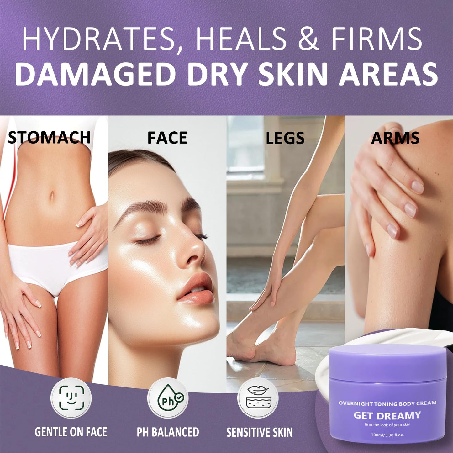 Shefave Overnight Toning Whip Body Lotion, Firming Cream For Loose Skin, Skin Tightening Cream For Face & Body – Visible Wrinkle Reduction, Anti-Ageing Moisturiser For Lifted, Radiant & Silky-Smooth (2)