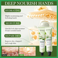 MINSHZEE Jasmine Moisturizing Hand Cream, Moisturizing Hand Cream for Men and Women, Vegan Hand Cream for Men and Women, Natural Extracts, Deeply Nourishing, 75g